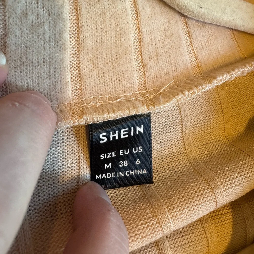 Beige Cream Ribbed Midi Dress - Picture 14 of 15